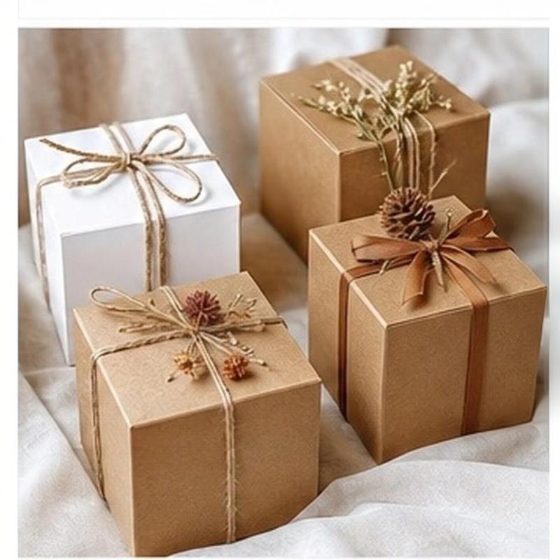 Cookies Pack - 10 Adet Hediye Paketleme Kutusu, Kraft